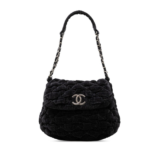 Chanel Paris Moscou Bubble Quilted Velvet Flap Rovelle Bags