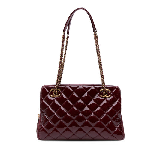 Chanel Paris Salzburg Small Patent And Goatskin Cc Eyelet Tote Rovelle Bags