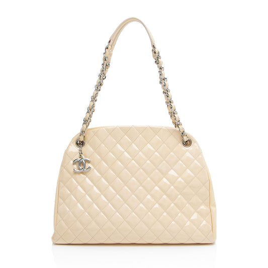 Chanel Patent Leather Just Mademoiselle Large Bowler Bag Rovelle Bags