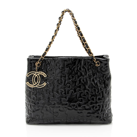Chanel Patent Leather Puzzle Tote Rovelle Bags
