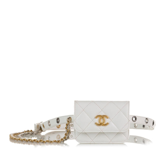 Chanel Punk Chain Leather Belt Bag Rovelle Bags