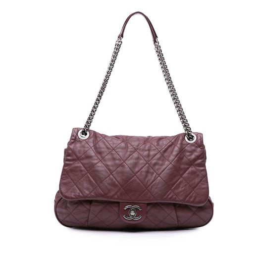 Chanel Quilted Calfskin Coco Pleats Flap Rovelle Bags