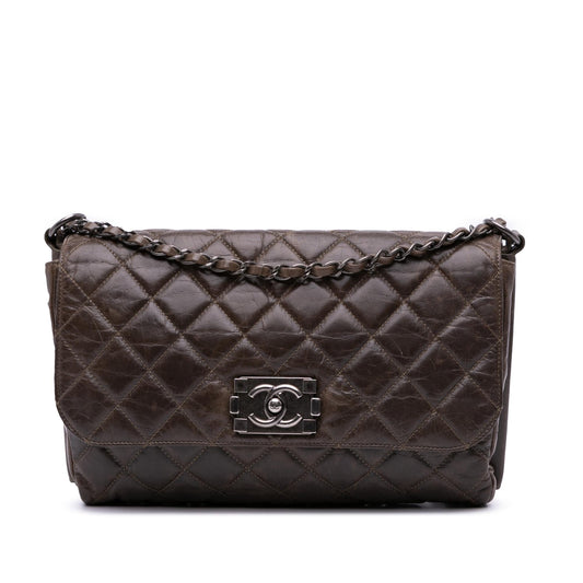 Chanel Quilted Glazed Calfskin Soft Boy Flap Rovelle Bags
