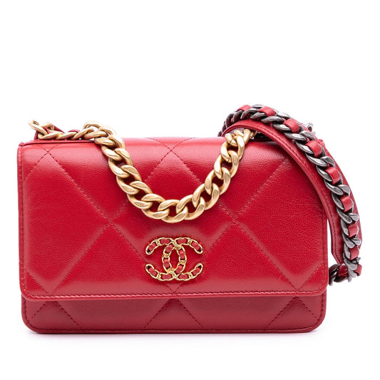 Chanel Quilted Goatskin 19 Wallet On Chain Rovelle Bags