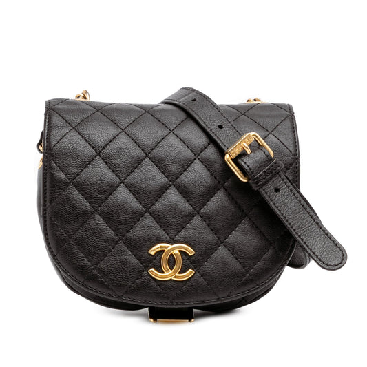 Chanel Quilted Grained Calfskin Casual Trip Messenger Rovelle Bags