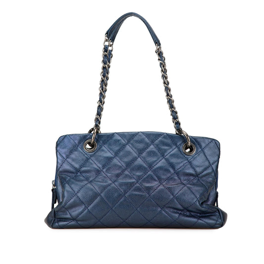 Chanel Quilted Iridescent Caviar Chic Shopping Tote Rovelle Bags