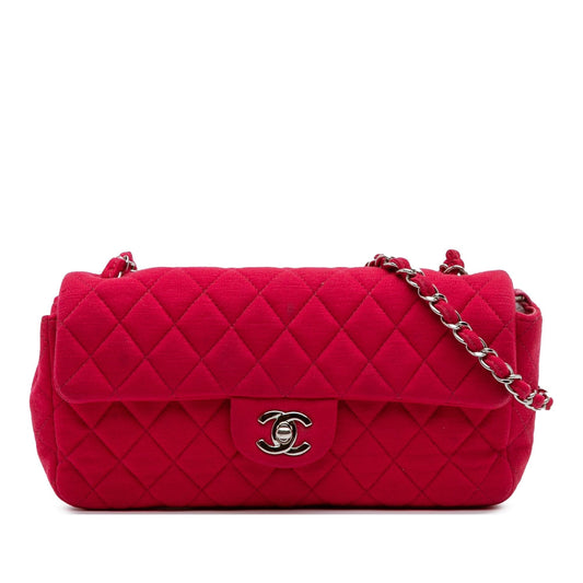 Chanel Quilted Jersey East West Single Flap Rovelle Bags