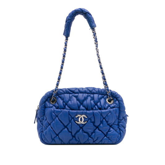 Chanel Quilted Lambskin Bubble Quilt Camera Shoulder Bag Rovelle Bags