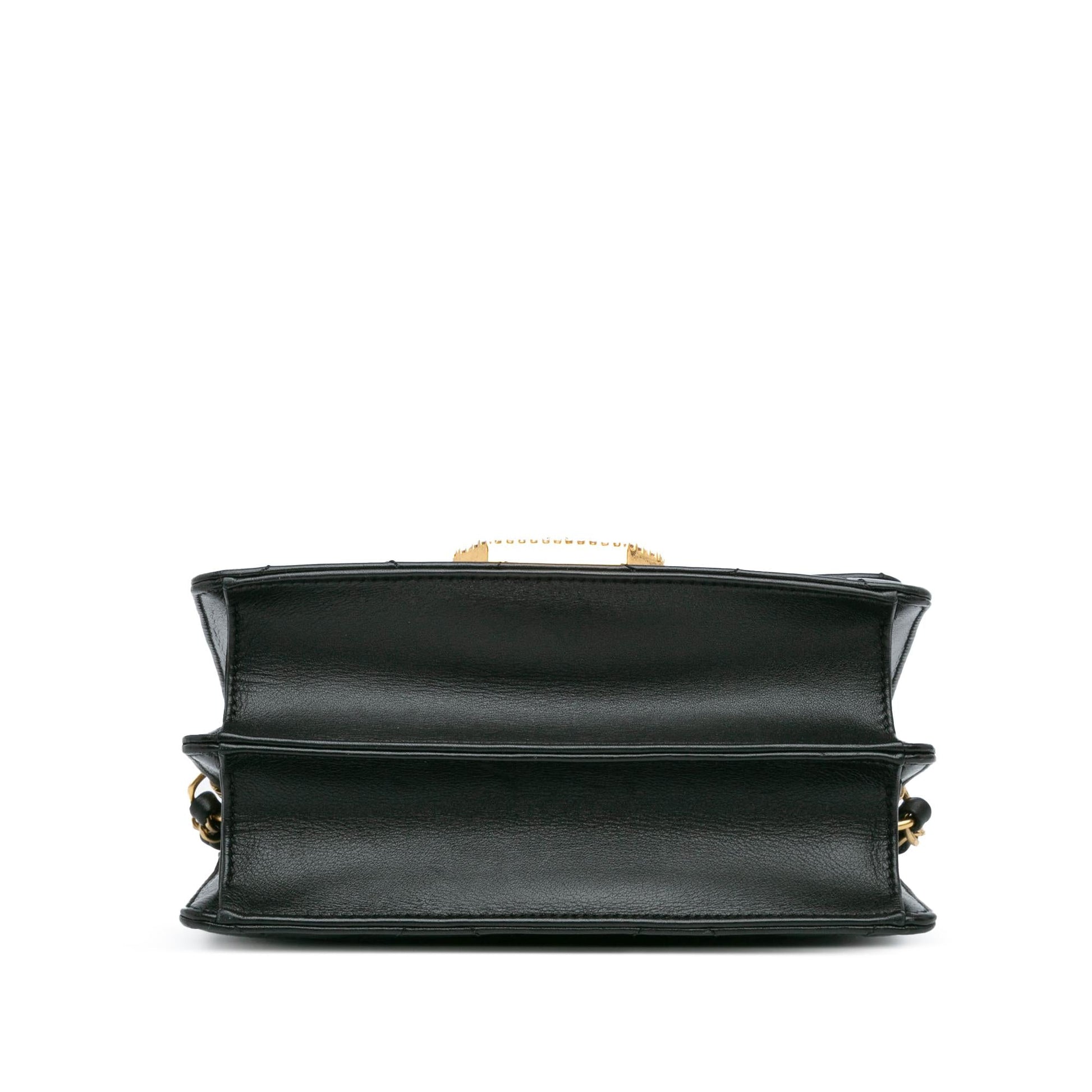 Chanel Quilted Lambskin Octagonal Buckle Crossbody Rovelle Bags