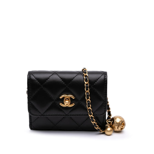 Chanel Quilted Lambskin Pearl Crush Clutch With Chain Rovelle Bags