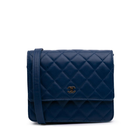Chanel Quilted Lambskin Square Wallet On Chain Rovelle Bags