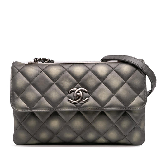 Chanel Quilted Metallic Lambskin Trendy Cc Flap Rovelle Bags