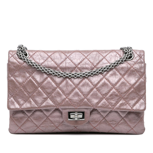 Chanel Reissue 2 55 Aged Metallic Calfskin Double Flap 226 Calfskin Rovelle Bags