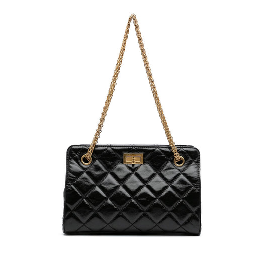 Chanel Reissue 2 55 Glazed Crackled Calfskin Shopping Bag Rovelle Bags