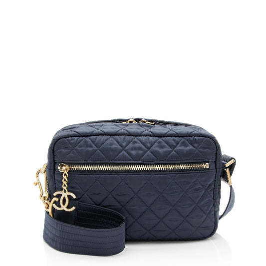 Chanel Satin Crystal Paris-Hamburg Small Camera Bag Rovelle Bags
