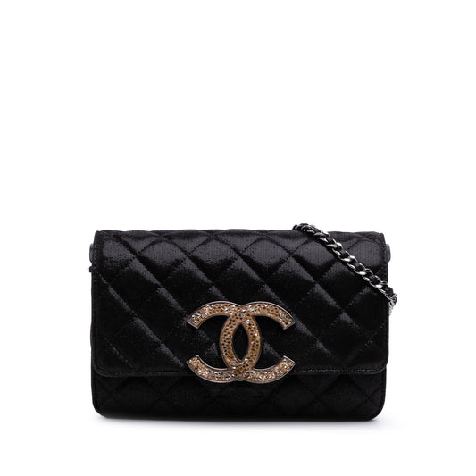 Chanel Sequined Goatskin Cc Crystal Wallet On Chain Rovelle Bags