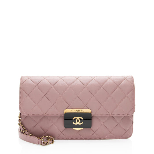 Chanel Sheepskin Beauty Lock Medium Flap Bag Rovelle Bags
