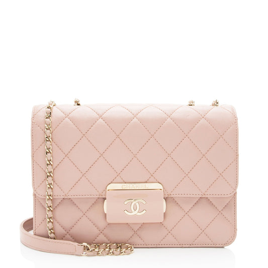 Chanel Sheepskin Beauty Lock Small Flap Bag Rovelle Bags