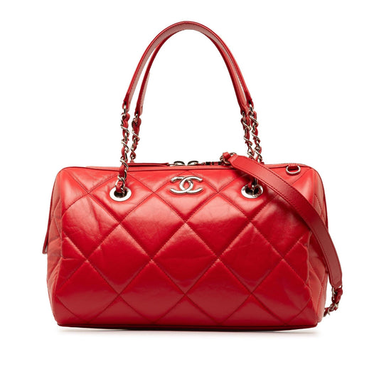 Chanel Small Aged Calfskin Express Bowling Satchel Rovelle Bags