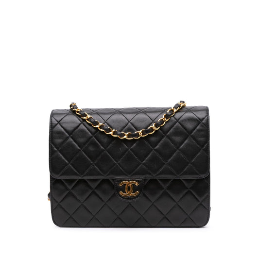 Chanel Small Cc Quilted Lambskin Half Single Flap Rovelle Bags