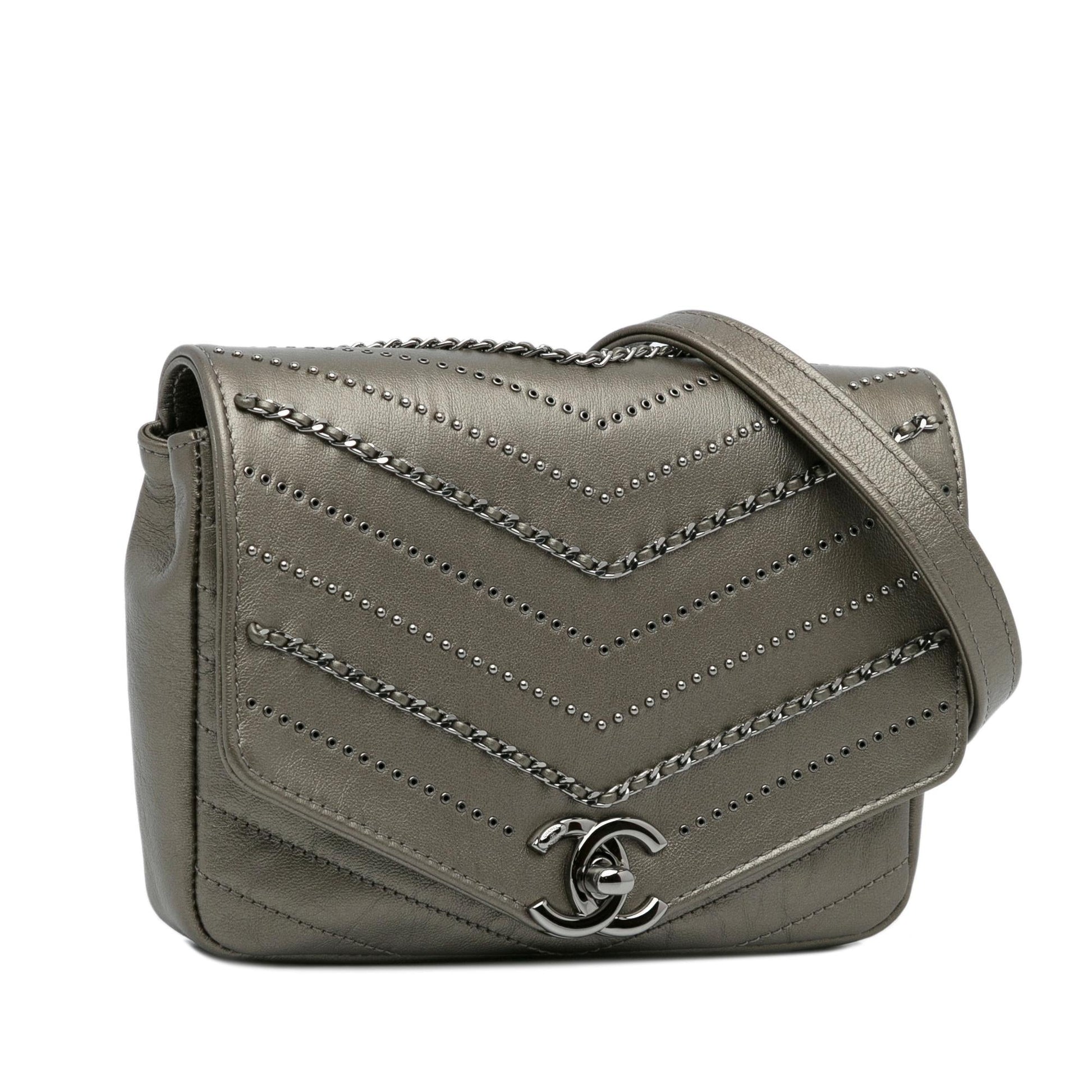 Chanel Small Chevron Data Center Envelope Flap Bag Rovelle Bags