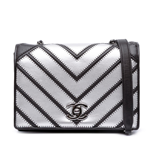 Chanel Small Chevron Lambskin Couture Flap Rovelle Bags