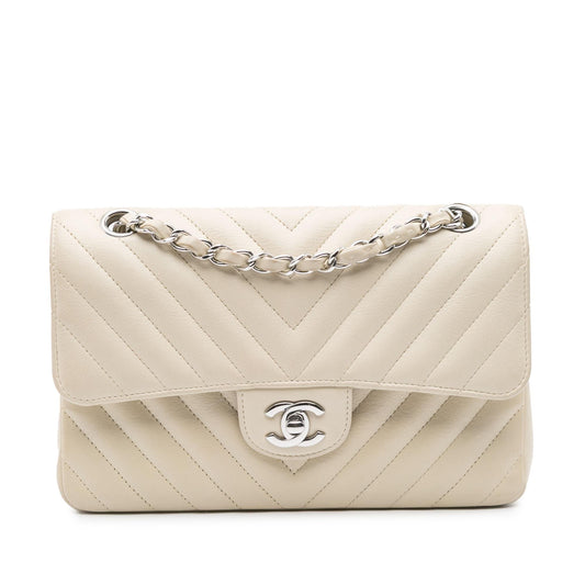 Chanel Small Classic Chevron Lambskin Double Flap Rovelle Bags