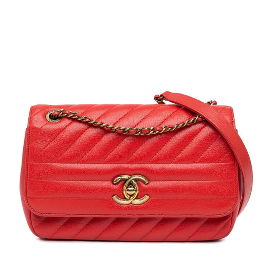 Chanel Small Diagonal Quilted Goatskin Flap Rovelle Bags