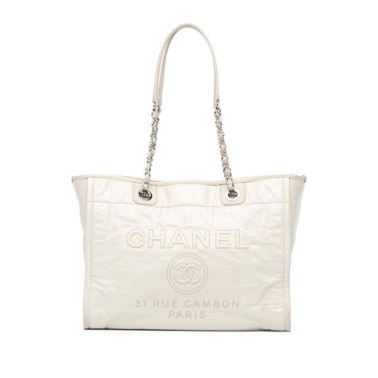 Chanel Small Glazed Calfskin Deauville Tote Rovelle Bags