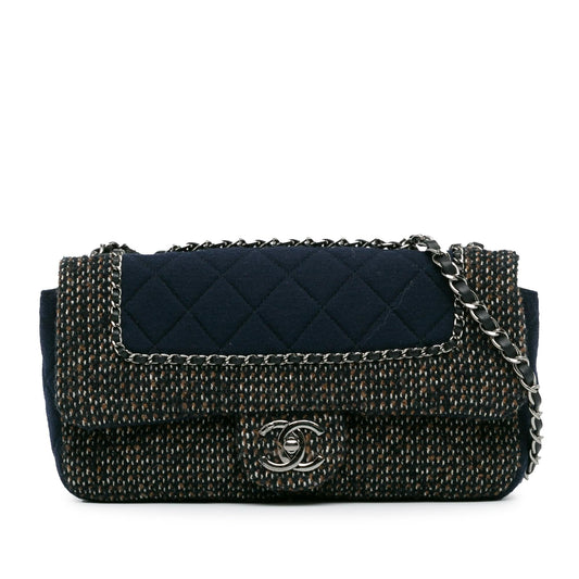 Chanel Small Jersey Tweed Flap Rovelle Bags