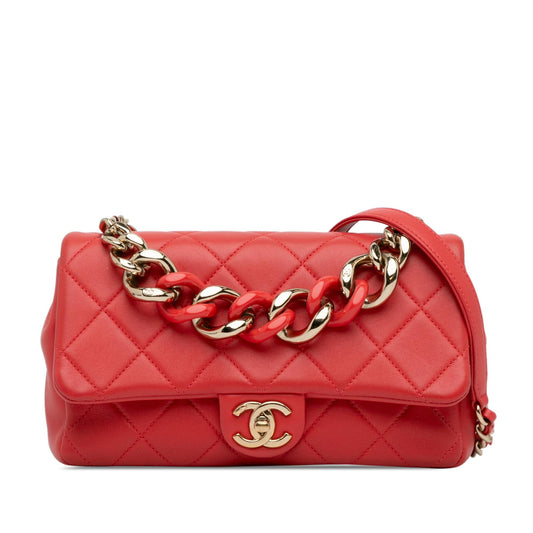 Chanel Small Lambskin Elegant Chain Single Flap Rovelle Bags