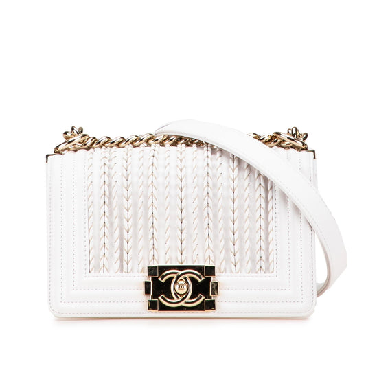 Chanel Small Lambskin Embroidered Boy Flap Rovelle Bags