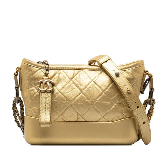 Chanel Small Metallic Lambskin Gabrielle Crossbody Rovelle Bags