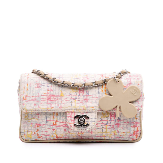 Chanel Small Printed Canvas Watercolor Clover Flap Rovelle Bags