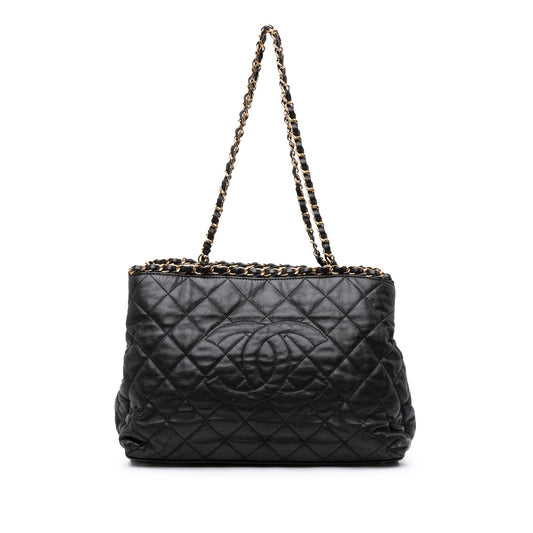 Chanel Small Quilted Calfskin Chain Me Tote Rovelle Bags