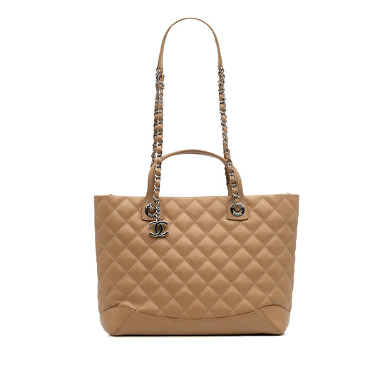Chanel Small Quilted Calfskin Easy Shopping Tote Rovelle Bags