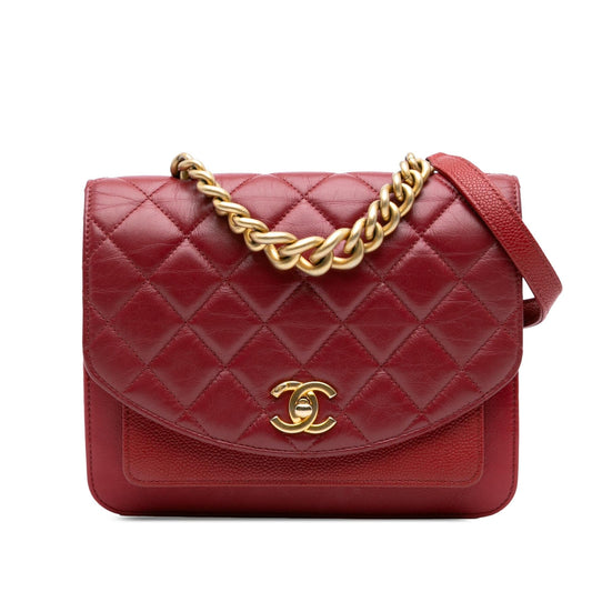 Chanel Small Quilted Calfskin And Caviar Chain Handle Flap Rovelle Bags