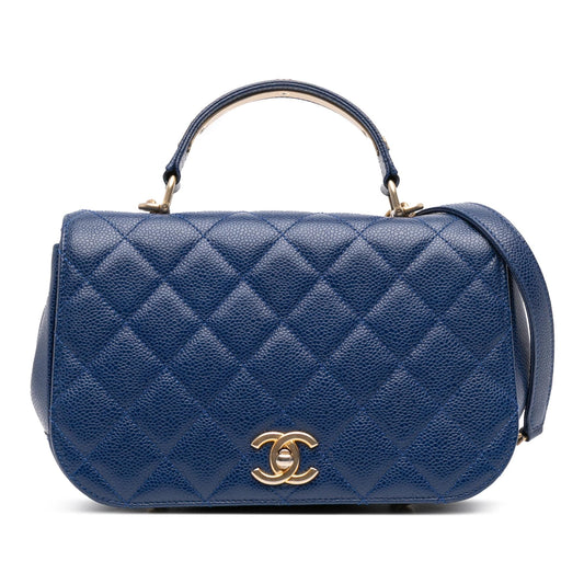 Chanel Small Quilted Caviar Carry Around Flap Rovelle Bags