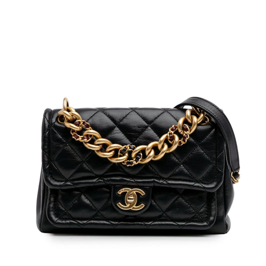 Chanel Small Quilted Lambskin Chain Link Flap Rovelle Bags
