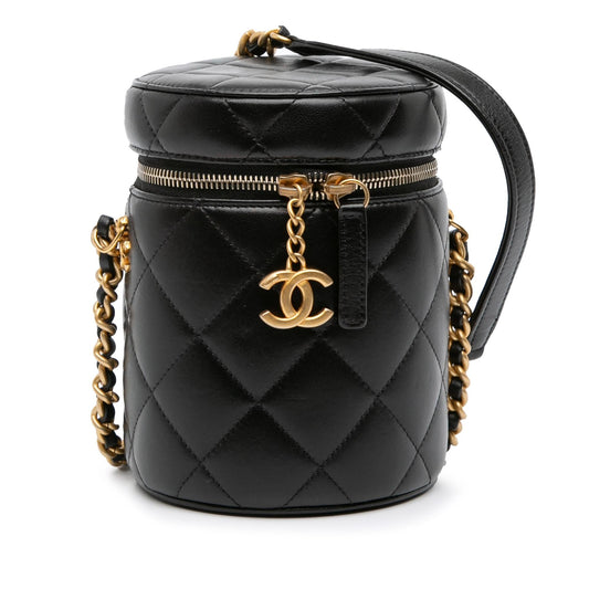 Chanel Small Quilted Lambskin Side Note Vanity Case Rovelle Bags