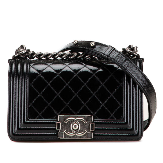 Chanel Small Quilted Patent Boy Flap Rovelle Bags