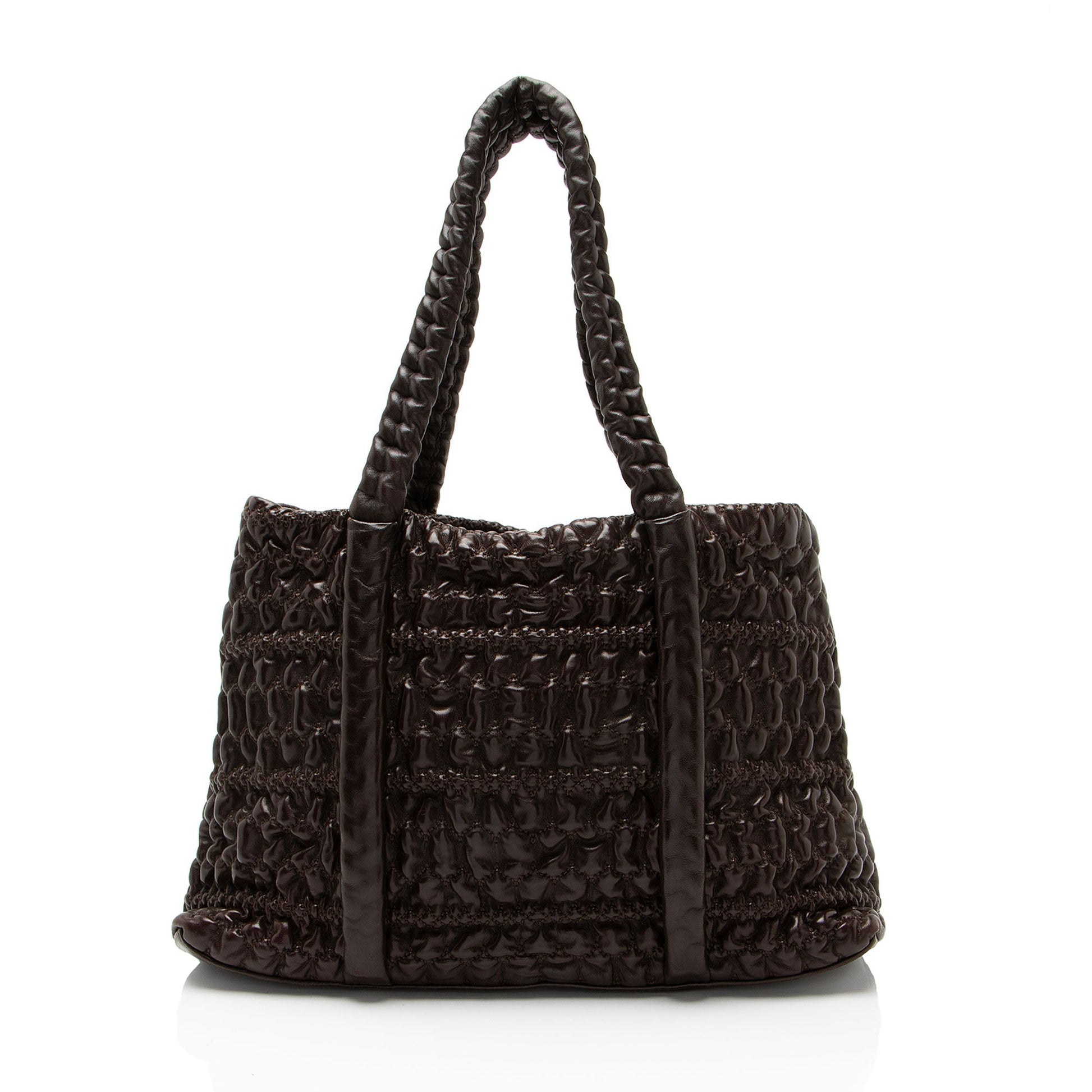 Chanel Wrinkled Lambskin Hidden Chain Tote Rovelle Bags