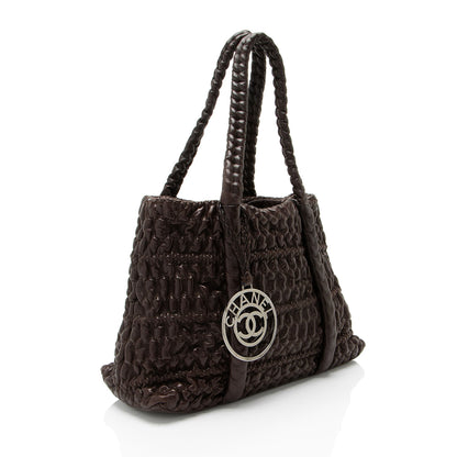 Chanel Wrinkled Lambskin Hidden Chain Tote Rovelle Bags