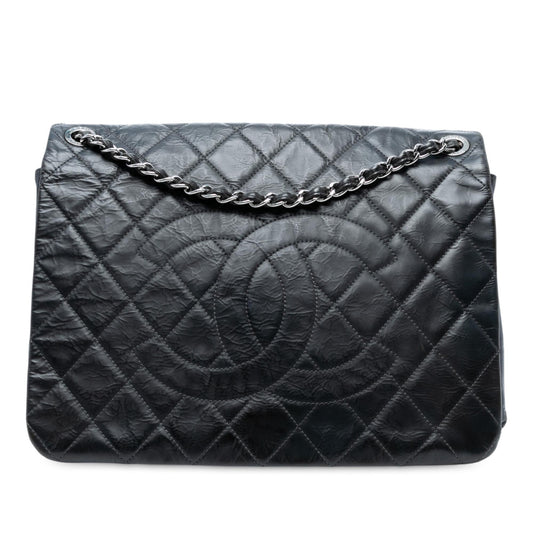Chanel Xl Cc Glazed Quilted Calfskin Single Flap Rovelle Bags