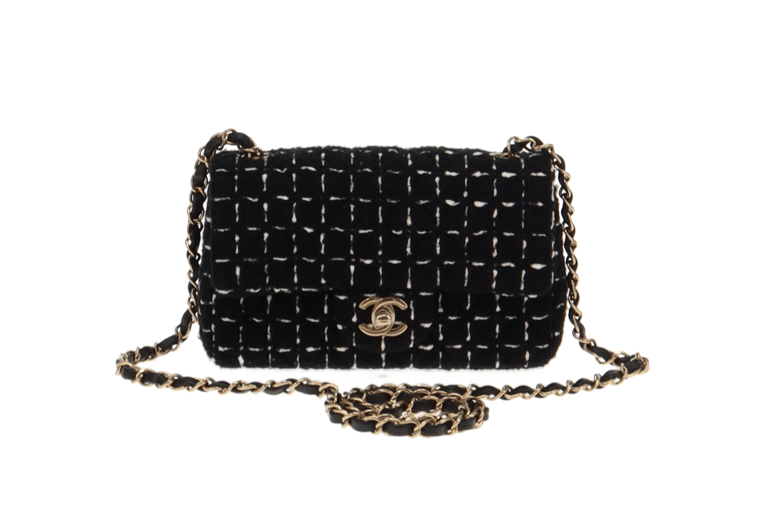 Chanel Black Tweed Flap Bag 2023 Rovelle Bags