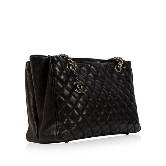 Chanel Shopping Tote Caviar Black Tote Bag Rovelle Bags