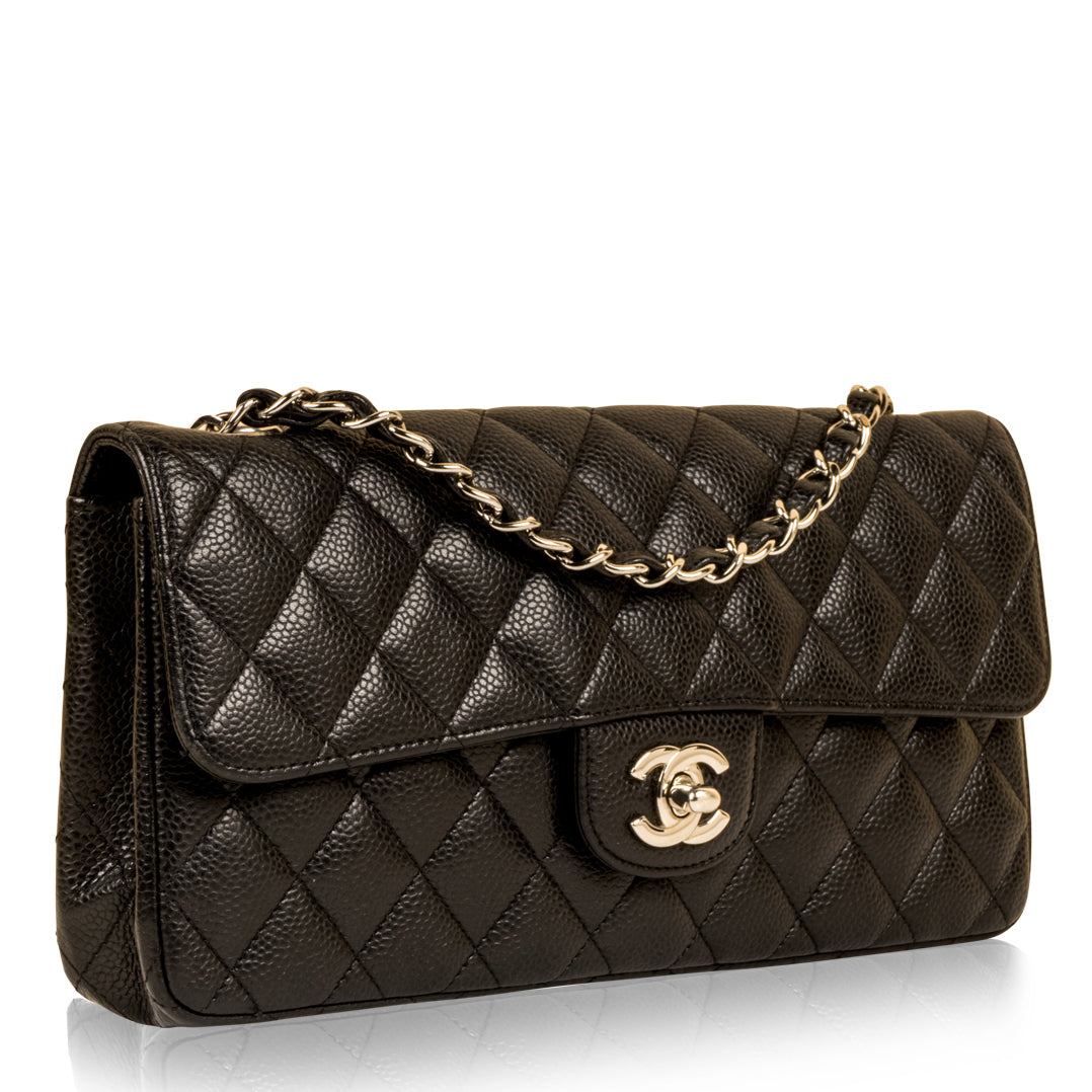 Chanel Classic Flap Caviar Black Shoulder Bag Style 137 Rovelle Bags