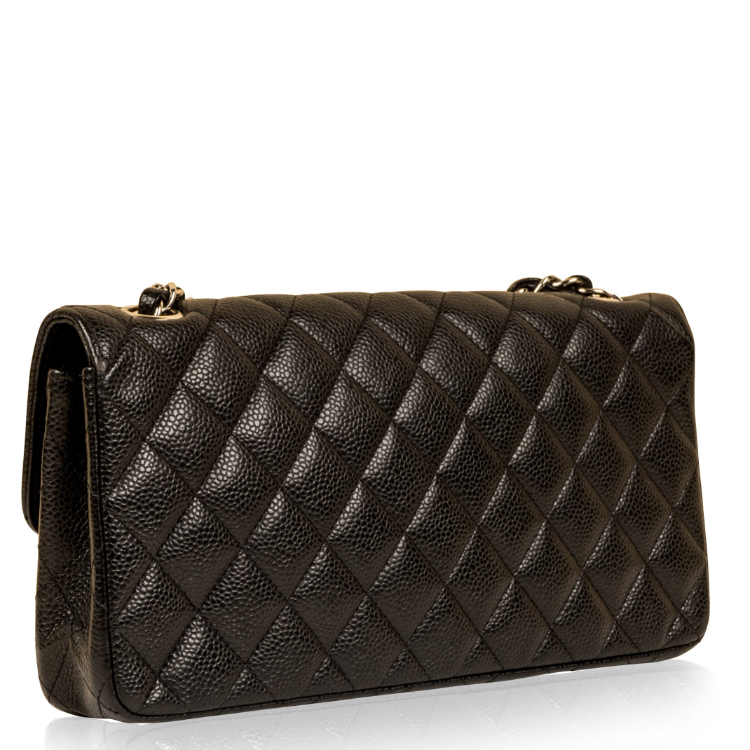 Chanel Classic Flap Caviar Black Shoulder Bag Style 137 Rovelle Bags