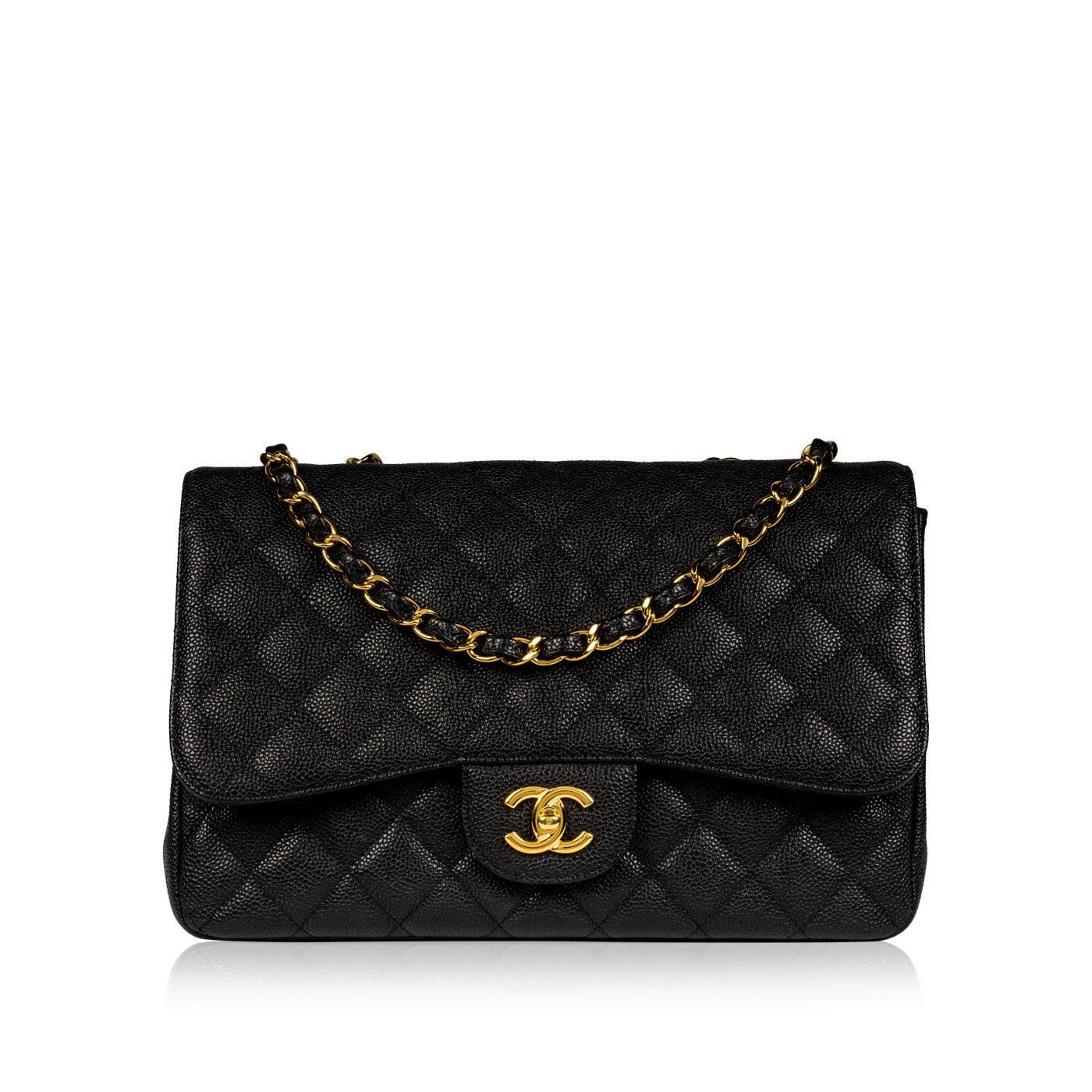 Chanel Classic Flap Caviar Black Shoulder Bag Style 56 Rovelle Bags