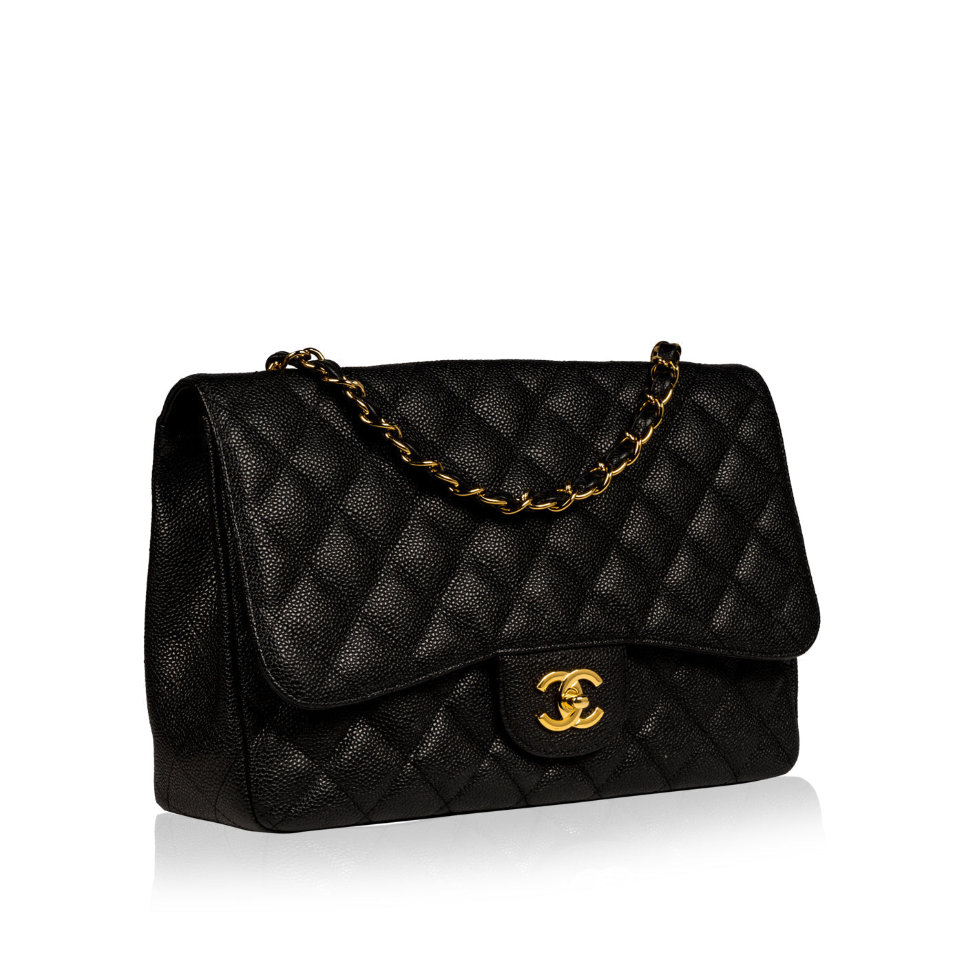 Chanel Classic Flap Caviar Black Shoulder Bag Style 56 Rovelle Bags